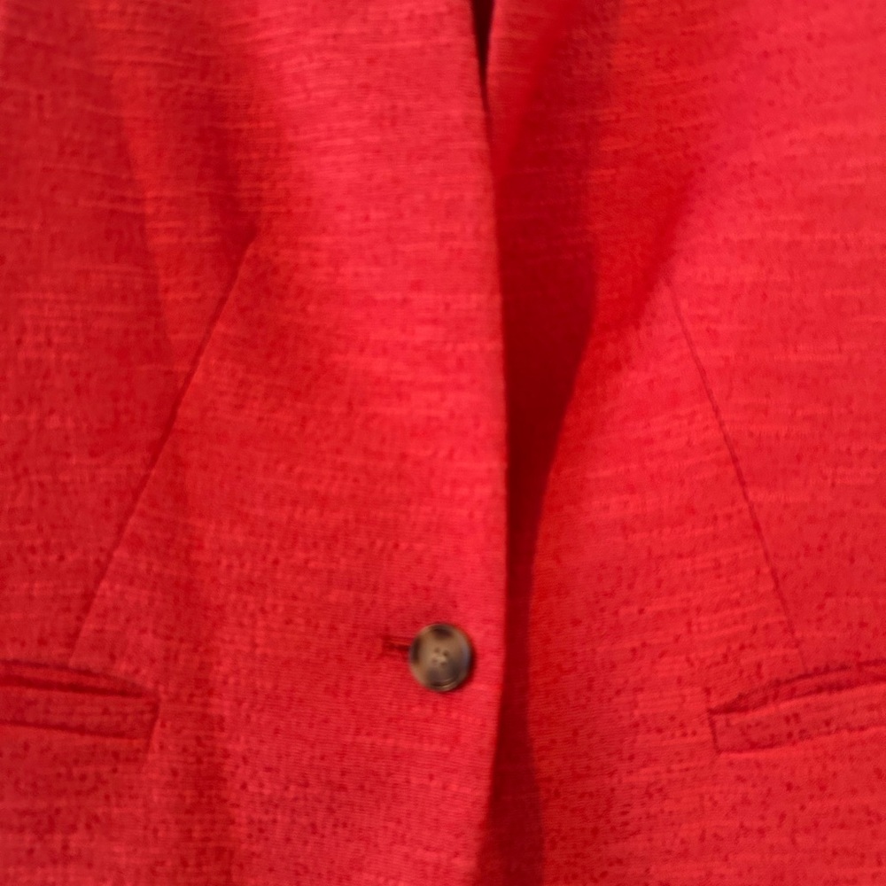 Loft Rose Colored Single-Button Textured Blazer - image 2
